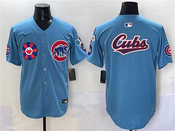 Mens Chicago Cubs Team Big Logo Blue 2025 Tokyo Series 2nd Alternate Limited Stitched Jersey->chicago cubs->MLB Jersey